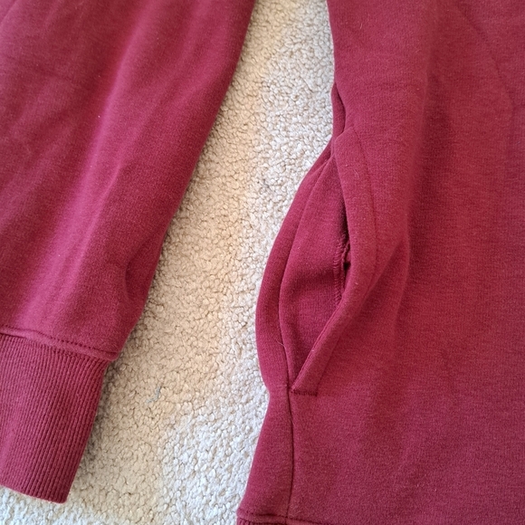 Kirkland Signature Sweatshirt Crewneck Cozy Fleece Lined Burgandy Large - Picture 10 of 11
